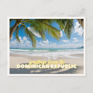 The Dominican Republic Tropical Beach Greeting Postcard