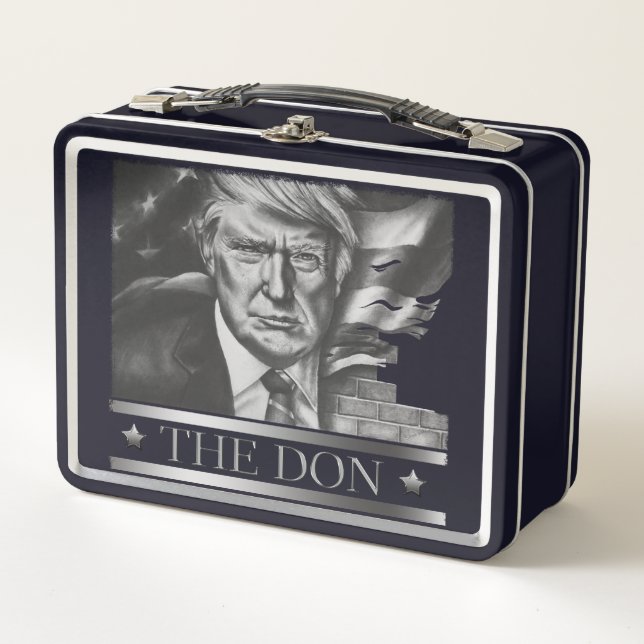 The Don Pencil Drawing Metal Lunch Box (Front)