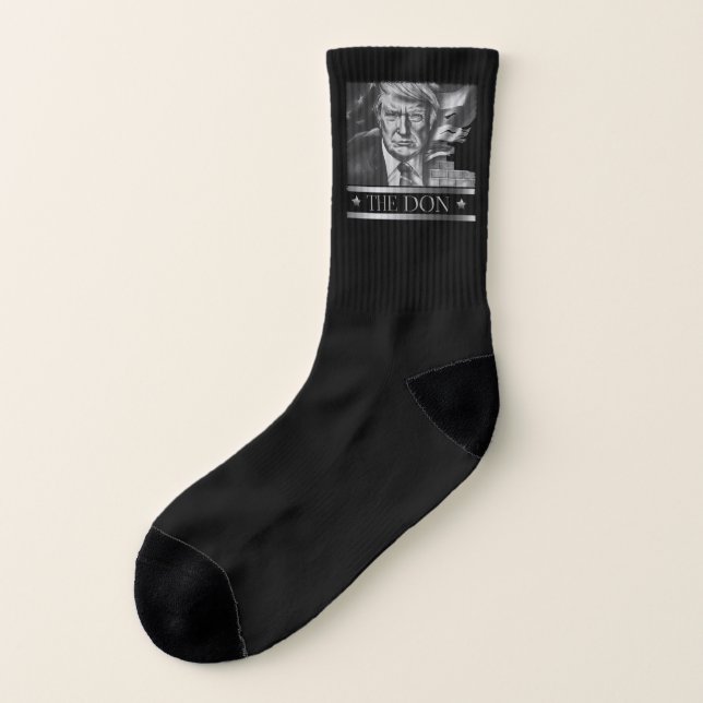 The Don Pencil Drawing Socks (Left Outside)