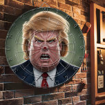 The Donald<br><div class="desc">Picture of Donald Trump Dart Board. A humourous dartboard featuring a caricature of Donald Trump, with a bullseye on his nose. Perfect for a game night with friends or for displaying in your home. A round dartboard featuring a caricature of Donald Trump. The target is centred on his face, with...</div>