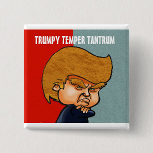 The Donald Trump School of Anger Management 15 Cm Square Badge