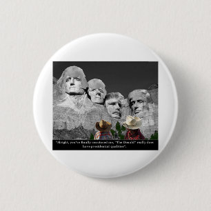 "The Donald's Presidental Qualities" 6 Cm Round Badge