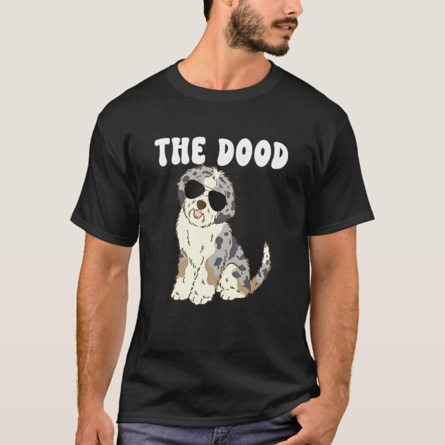 The Dood Mum Blue Merle Aussiedoodle Doodle Dog Da T-Shirt (Front)