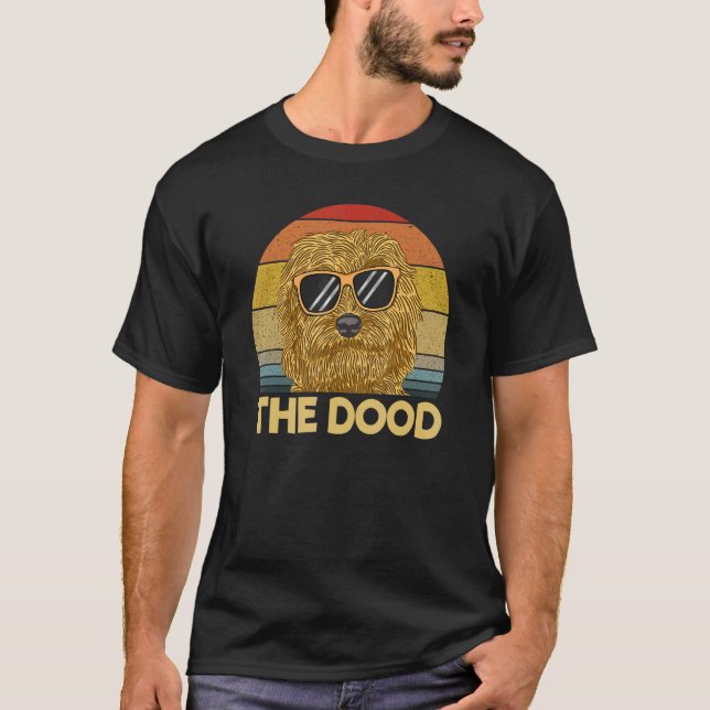 The Dood Retro Pet Golden Doodle   Goldendoodle T-Shirt (Front)