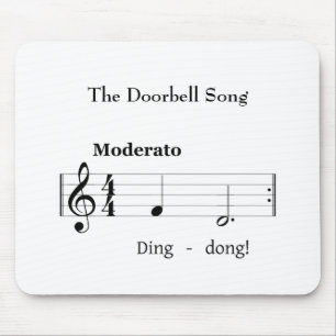 The Doorbell Song Humourous Music Score Mouse Pad