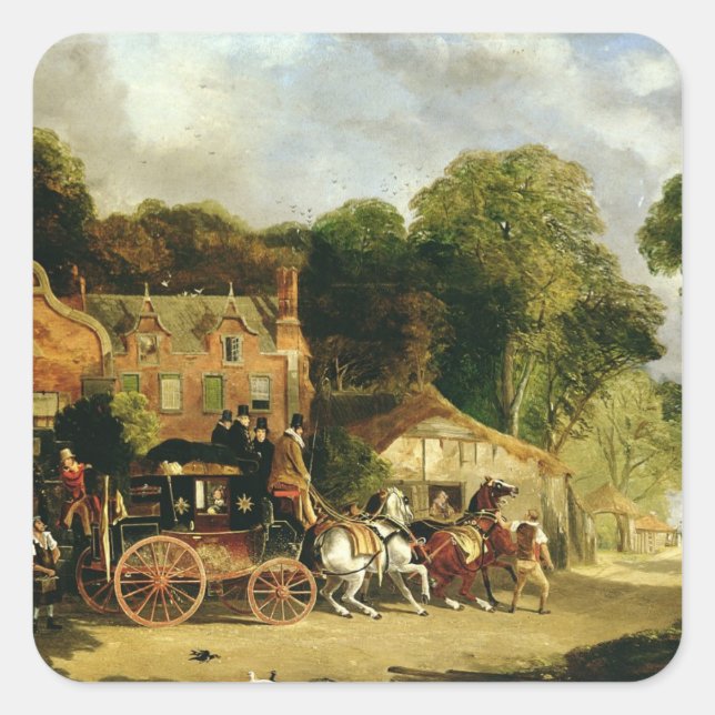 The Dorking and London Royal Mail leaving the 'Mar Square Sticker (Front)