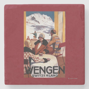 The Downhill Club Promotional Poster Stone Coaster