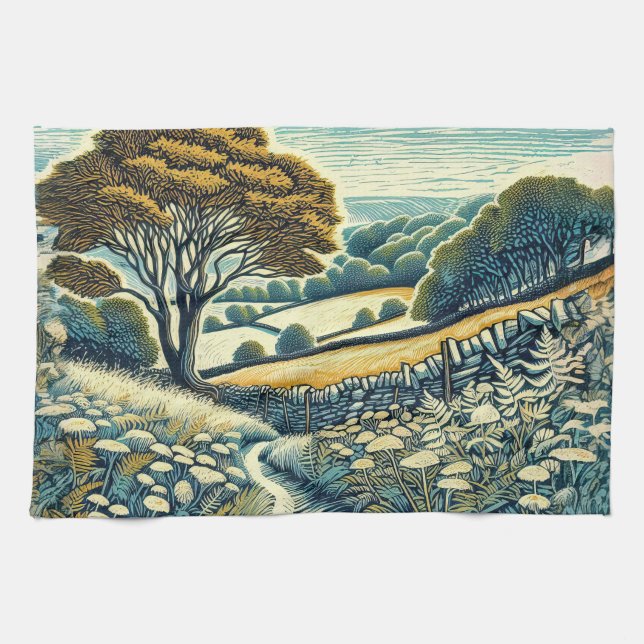 The Downs Tea Towel (Horizontal)