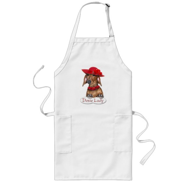 The Doxie Lady Long Apron (Front)