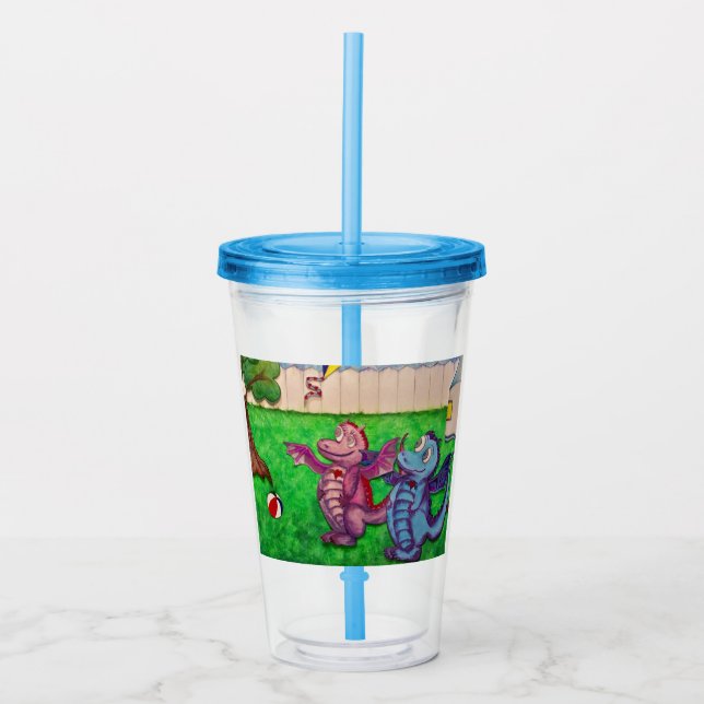 The Draco Twins Make a Discovery Tumbler (Front)