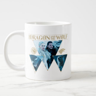 The Dragon and The Wolf Daenerys & Jon Graphic Large Coffee Mug