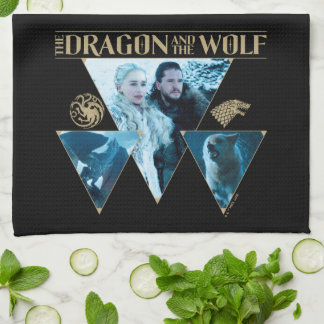 The Dragon and The Wolf Daenerys & Jon Graphic Tea Towel