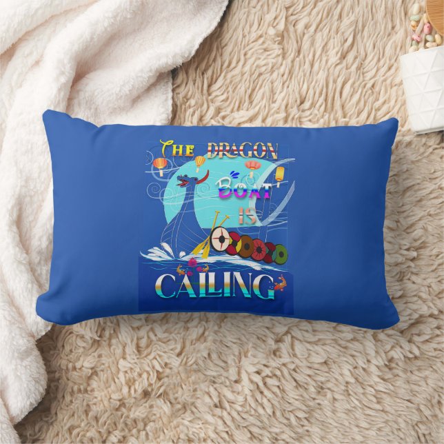 The Dragon Boat Is Calling Lumbar Cushion (Blanket)
