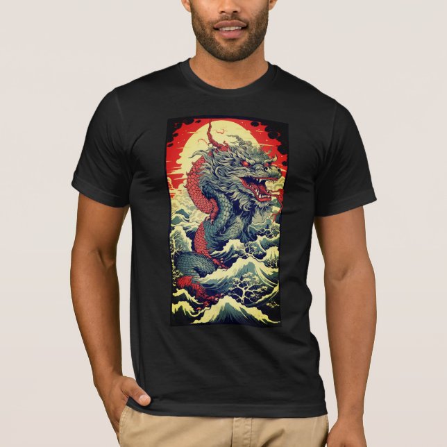 THE DRAGON ENTERS ASIAN STYLE YOGA MOTIVATIONAL T-Shirt (Front)