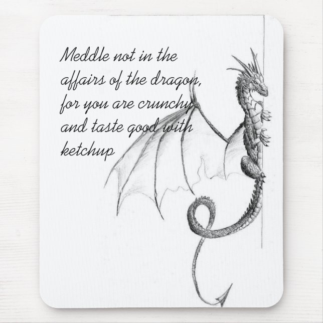 The Dragon Page Mouse Pad (Front)