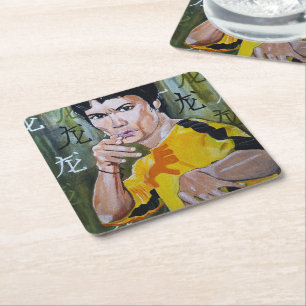 The Dragon Painting by Alfred Fox Square Paper Coaster