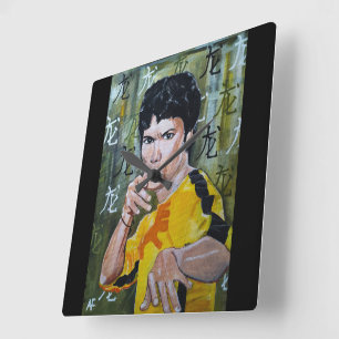 The Dragon Painting by Alfred Fox Square Wall Clock