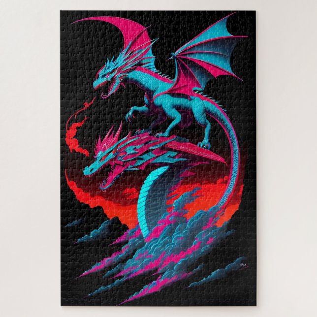 The Dragon Surf Rider Jigsaw Puzzle (Vertical)