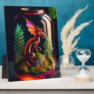 The Dragon Terrarium Digital Art Tabletop Plaque