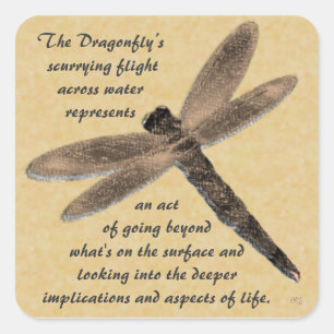 The Dragonfly's Flight Square Sticker