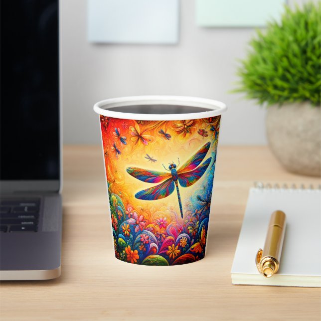 The Dragonfly's Journey  Paper Cups (Insitu)
