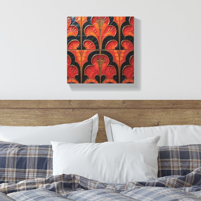 The Dragon's Hearth Canvas Print (Insitu(Bedroom))