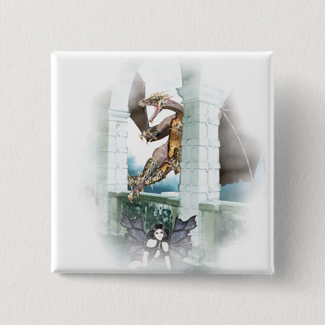 The Dragon's Lair Vignette 15 Cm Square Badge (Front)