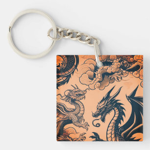 The Dragons War Orange Skies Key Ring
