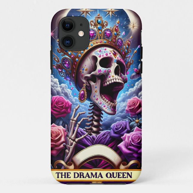 The Drama Queen Tarot Card Case-Mate iPhone Case (Back)