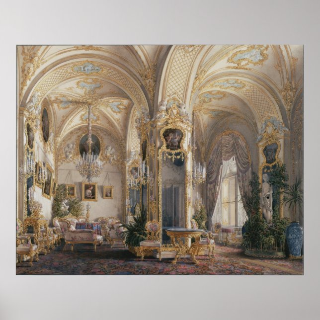 The Drawing Room in Rococo II Style, with Cupids Poster (Front)