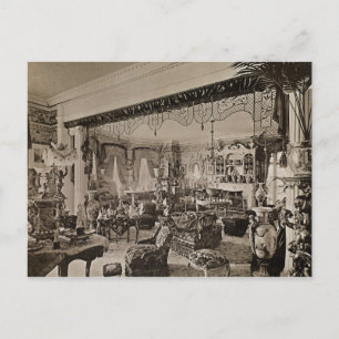 The Drawing Room, Wickham Hall, Kent, 1897 Postcard