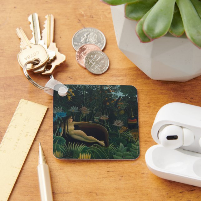 The Dream (Le Reve Exotique) by Henri Rousseau Key Ring (Desk)