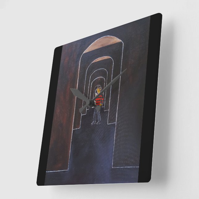 The Dream Stalker Painting by Alfred Fox Square Wall Clock (Angle)