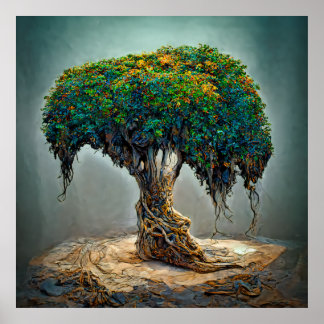 The Dream tree in Illustration Poster
