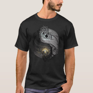The Dreaming Dragon Sun and Moon Yin Yang Dragons T-Shirt