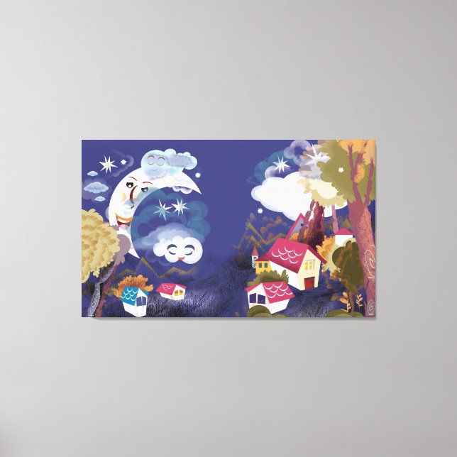 The Dreamy Moon Canvas Print (Front)