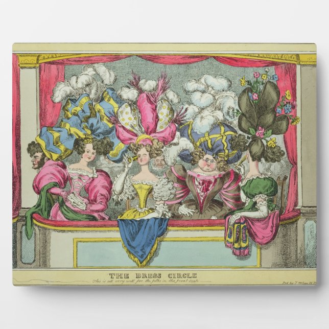 The Dress Circle, published by Thomas McLean, Lond Plaque (Front)