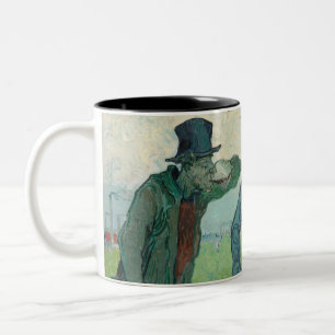 "The Drinkers" – Van Gogh Art Two-Tone Coffee Mug
