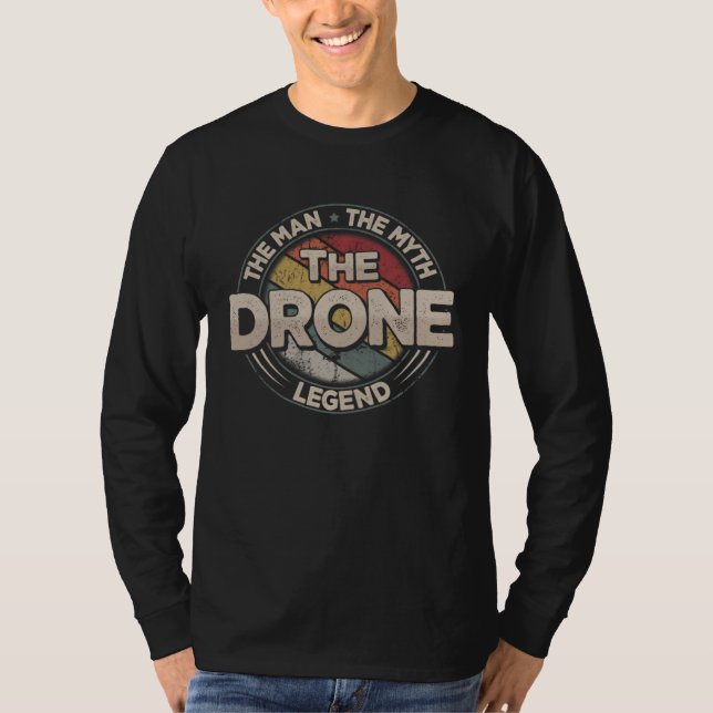 The drones fly legend retro FPV men s drone T-Shirt (Front)