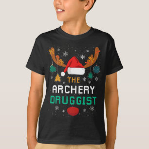 The Druggist Reindeer Funny Christmas Pajama Match T-Shirt