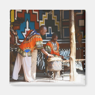 The Drum Beats Of Africa Magnet