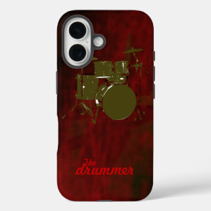 the drummer cool red iPhone 16 case