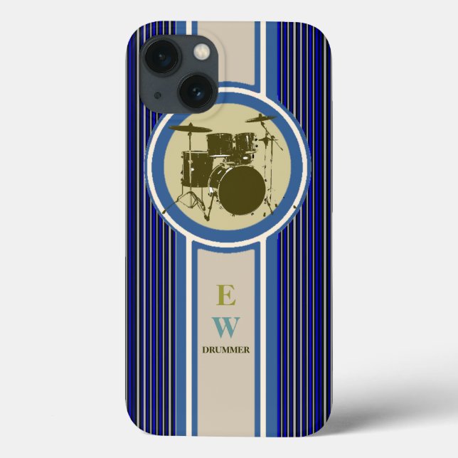 the drummer initials Case-Mate iPhone case (Back)