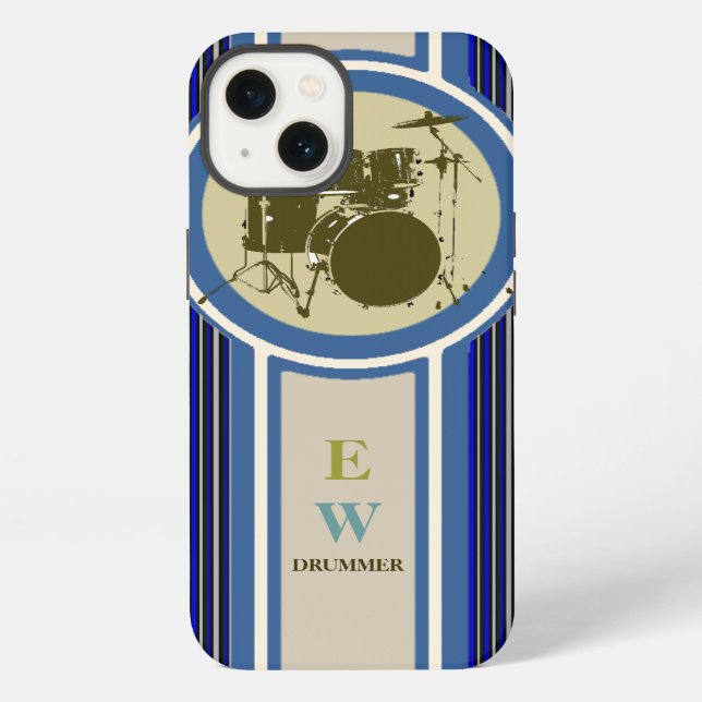 the drummer initials iPhone case (Back)