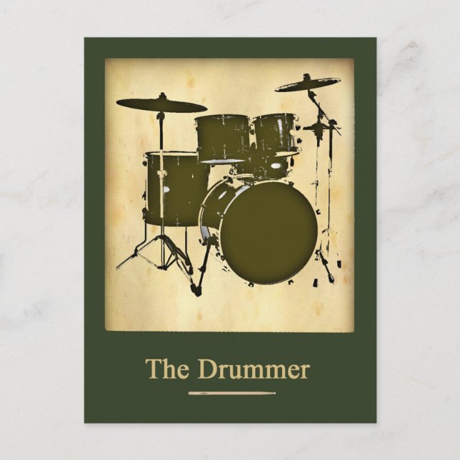 the drummer of the band postcard (Front)