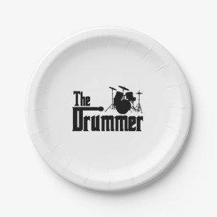 The Drummer Paper Plate