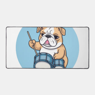 The Drumming Bulldog Beats and Bulldog Grooves Desk Mat