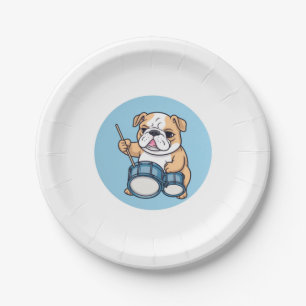 The Drumming Bulldog Beats and Bulldog Grooves  Paper Plate