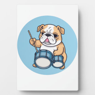 The Drumming Bulldog Beats and Bulldog Grooves Plaque
