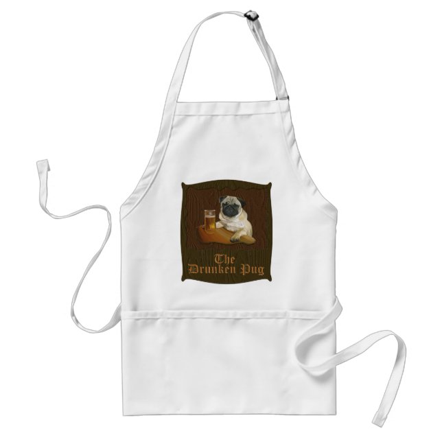 The Drunken Pug Logo Apron (Front)